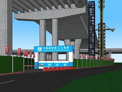现代工业其他工业建筑 悬浇梁 施工场地 悬臂浇筑