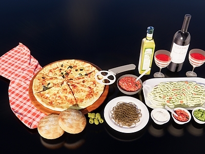 食物饮料 pizza套餐食 饮料