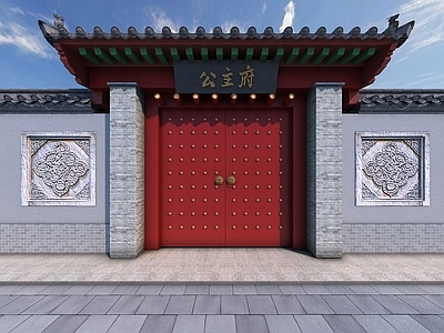 中式古建 中式传统建筑大门