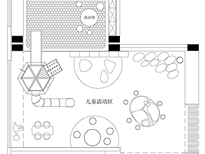 现代儿童乐园 儿童娱乐区 儿童乐园图块 施工图