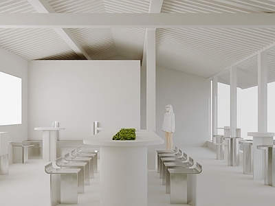 极简简约咖啡厅 店面用餐区咖啡