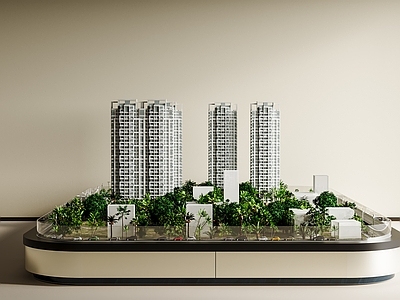 现代售楼处外观 楼盘 楼盘沙盘 小区预览 现代小区建筑 小区景观