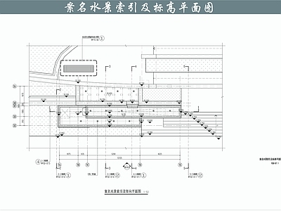现代新中式售楼处景观 水景 楼盘水景 跌级水景 档案馆设计 施工图