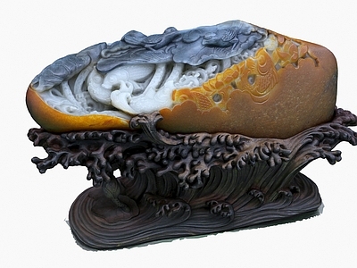 现代景观雕塑 玉石摆件 玉雕 石雕 摆件 文物