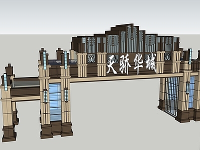 欧式入口大门 小区入口大门