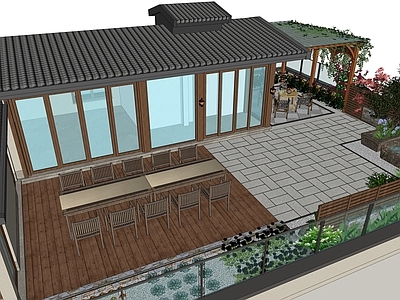 现代屋顶花园 屋顶花园