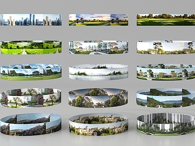 现代其他景观小品 城市背景 景观背景外景 环绕背景 现代其他小品