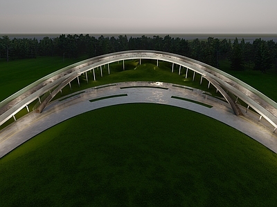 现代其他景观小建筑 景观廊桥