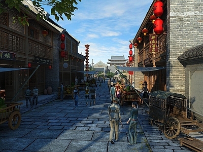 现代古建商业街