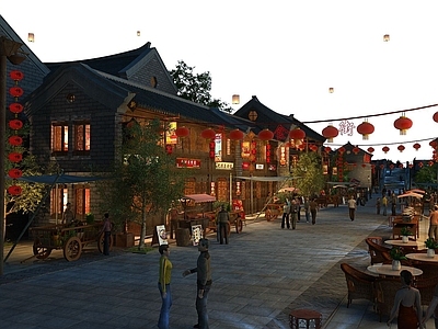 现代古建商业街