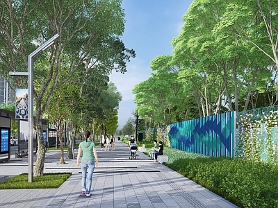 现代景墙 市政路景观 音乐景墙 互动墙 玻璃景墙 公交站台节点