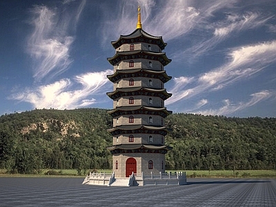 现代寺庙塔