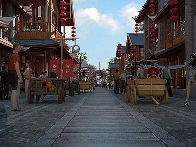 现代古建商业街