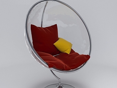 北欧休闲红色吊椅