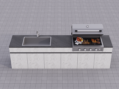 灶台 户外烧烤操作台 烧烤炉