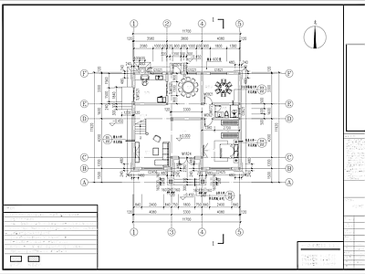欧式住宅楼建筑 欧式三层别墅 施工图