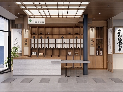 中式新中式茶餐厅 新中式茶楼前台 茶馆前台 禅意茶馆接待 中式茶楼吧台 棋牌茶楼