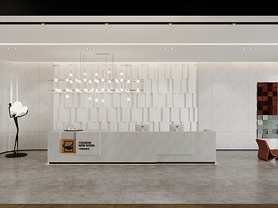 现代极简其他办公空间 现代简约前台