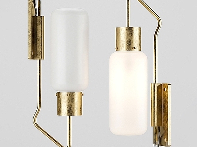 现代封闭式厨房 现代吊灯磨砂玻璃壁灯