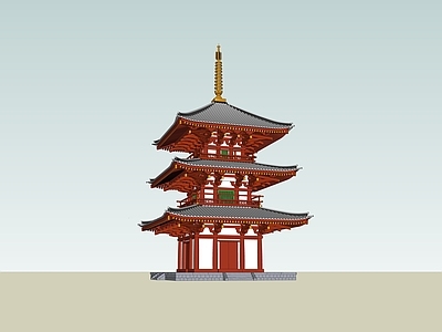 中式古建筑 古塔