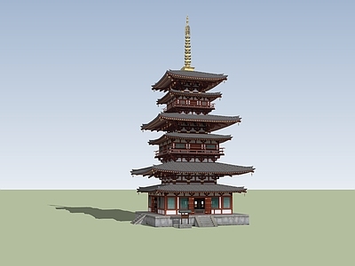 中式古建筑 古塔