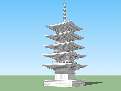 中式古建筑 古塔