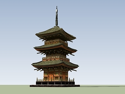 中式古建筑 古塔