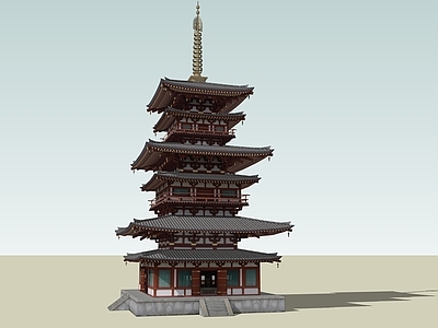 中式古建筑 古塔