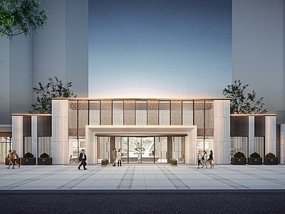 现代售楼处建筑 销售楼建筑