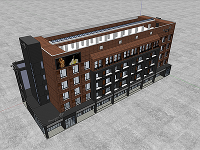 现代欧式酒店建筑 soho酒店 soho公寓 宿舍改造 建筑改造公寓 红砖公寓