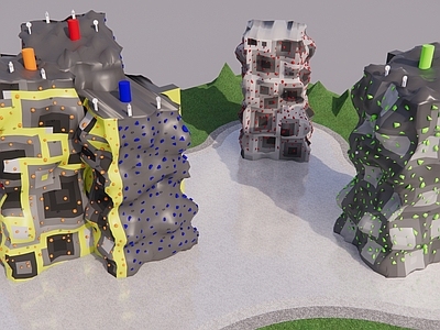 现代中式儿童游乐区 攀岩中心