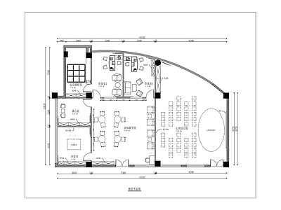 现代培训中心 心理咨询室平面图 情感疗愈室平面图 施工图