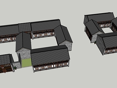 中式古建筑 古建院落