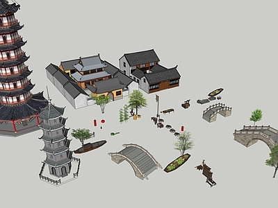 新中式其他景观小建筑 古塔古建景观小品