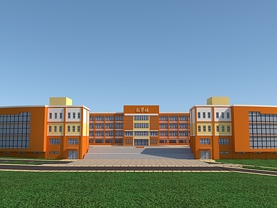 现代学校外观 现代中学建筑
