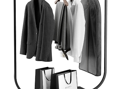 衣服 现代服饰 服装展示 衣服展示架 休闲服饰