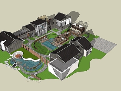 新中式小公建 民宿院落 中式小院