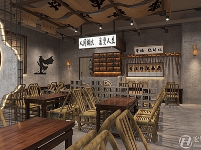 工业烧烤店 破旧风江湖烧烤