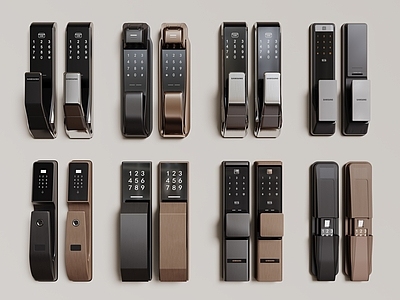 现代拉手 现代电子锁 防盗锁 指纹锁 智能锁 密码锁