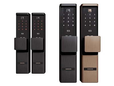 现代拉手 现代电子锁 防盗锁 指纹锁 智能锁 密码锁