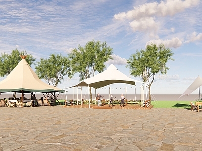 现代新中式遮阳伞 户外帐篷 露营帐篷座椅 户外露营房车帐篷 露营帐篷