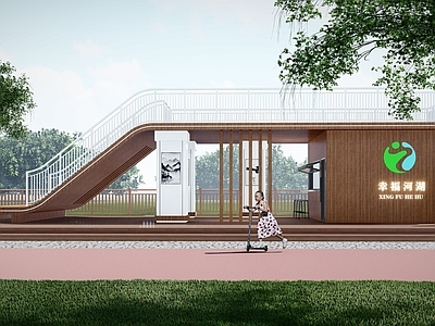 现代其他休闲娱乐空间 河提驿站 咖啡店 售卖部