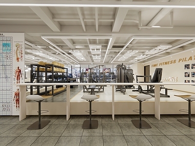 现代简约健身房 健身房