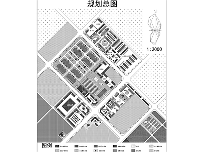 乡村规划 乡镇建设改造振兴 平面图 道路绿化现状管线 施工图