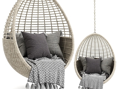 现代侘寂吊椅 藤椅