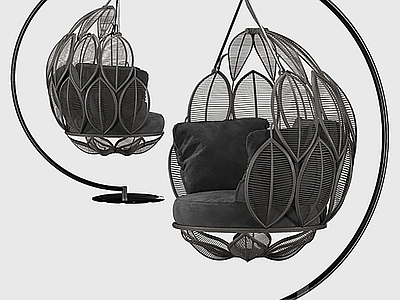 现代侘寂吊椅 藤椅