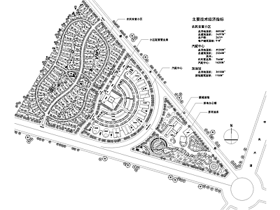 城市规划 总平面图 农民安置小区住宅 汽配中心加油站 乡村振兴改造 居住区规划 施工图