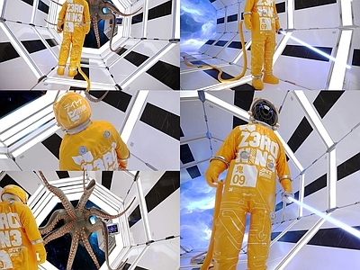 现代太空舱宇航员
