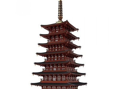 中式古建塔楼舍利佛塔