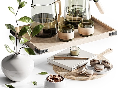 茶具 现代茶具书籍 花瓶 摆件 茶壶 茶杯